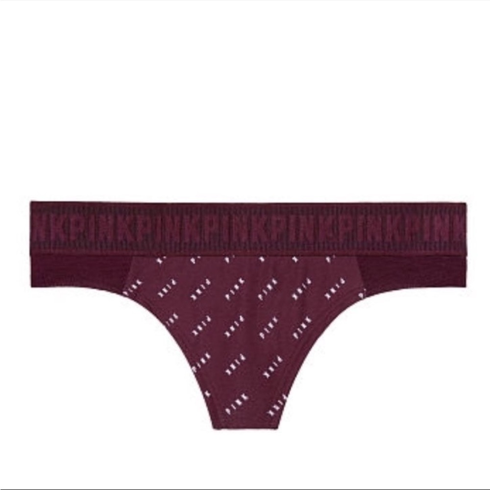 New Victoria’s Secret PINK Mesh Logo Thong Panties - XSmall